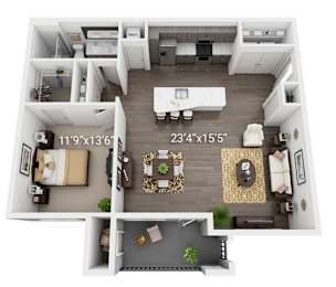 1 bed, 1 bath, 1,073 sqft, $1,485