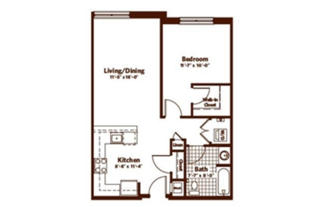 1 bed, 1 bath, 761 sqft, $2,504