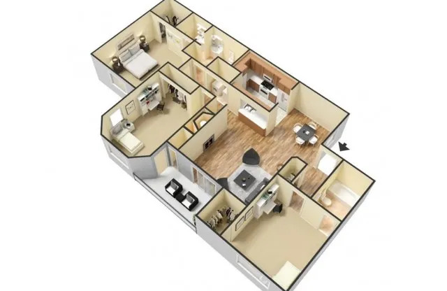 Villa with Fireplace