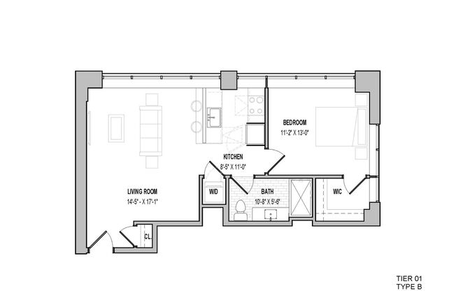 1 bed, 1 bath, 720 sqft, $2,499, Unit 201