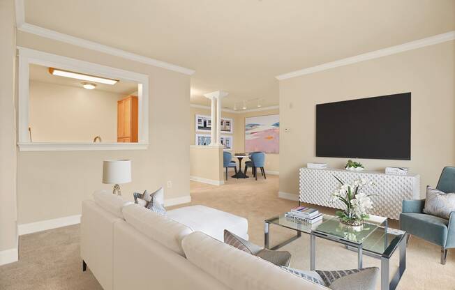 Modern lviing at The Marque Apartments, 20155