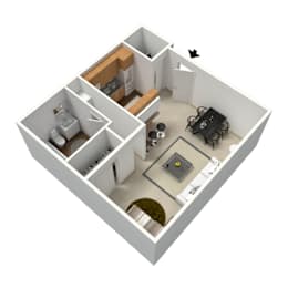 Studio, 1 bath, 450 sqft, $1,130
