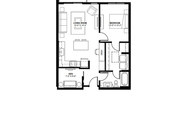1 bed, 1 bath, 769 sqft, $2,095, Unit 212