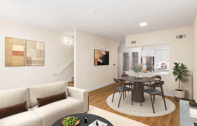 Living Room with Hard Surface Flooring