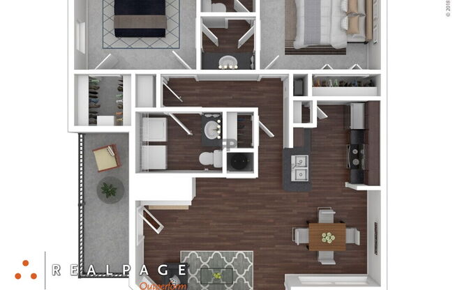 2 beds, 1.5 baths, 900 sqft, $1,243