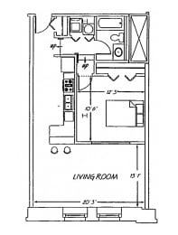 1 bed, 1 bath, 706 sqft, $1,615