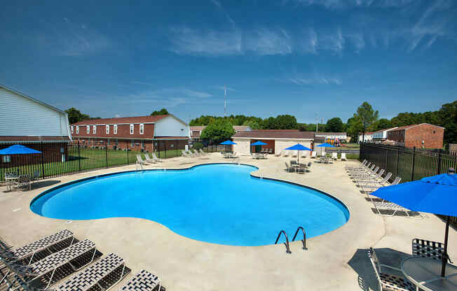 Affordable Woodbriar Apartments features a community pool