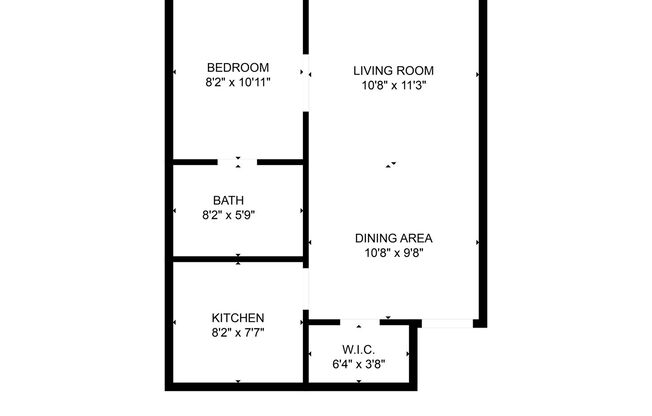 1 bed, 1 bath, $600, Unit 207