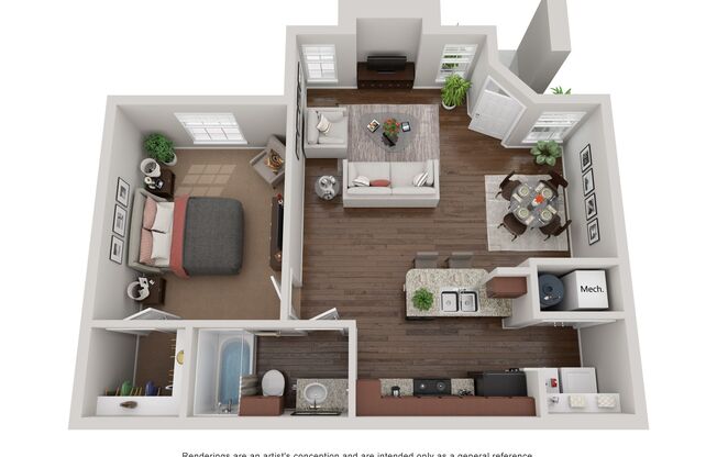 1 bed, 1 bath, 724 sqft, $1,580, Unit 1426-Furnished