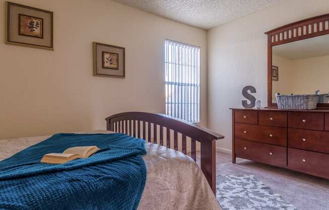 Somerpointe bedroom with large closet and carpet flooring 