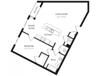 1 bed, 1 bath, 811 sqft, $1,195