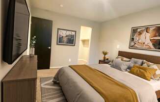 Spacious bedroom at Summerhill Estates Apartments in Lansing, MI