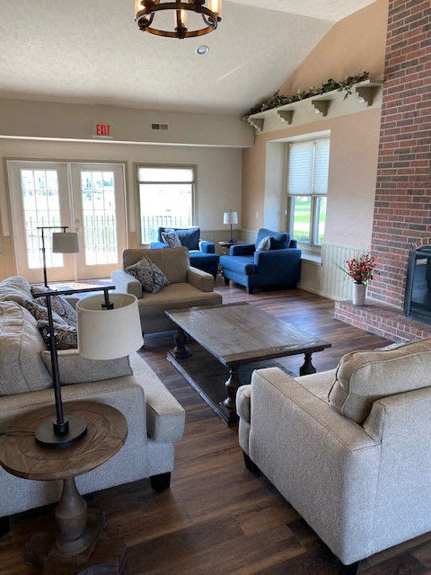 Relaxing Clubhouse With Fireplace at Autumn Lakes Apartments and Townhomes in Mishawaka, IN