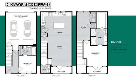 2 beds, 2.5 baths, 1,482 sqft, $2,799