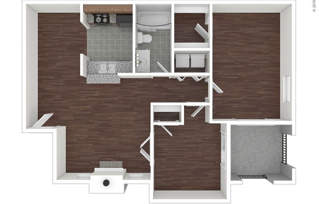 2 beds, 1 bath, 840 sqft, $1,060