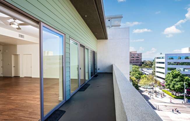 balcony with views of the city