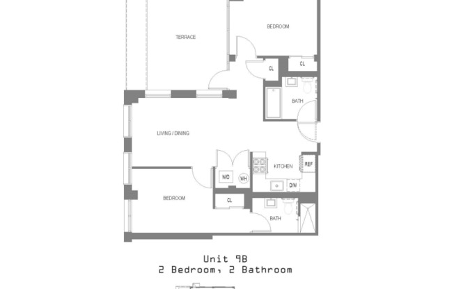 2 beds, 2 baths, $5,792, Unit 9B