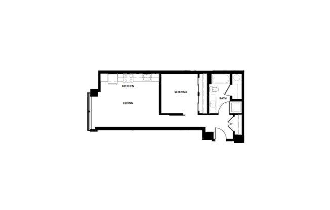 1 bed, 1 bath, 686 sqft, $2,195, Unit 116