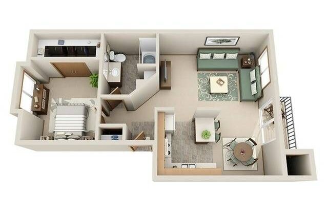 1 bed, 1 bath, 820 sqft, $1,735