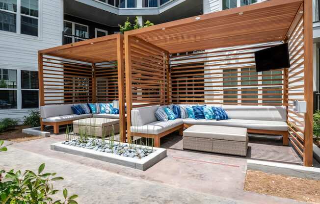 Lounge Seating with Cabanas