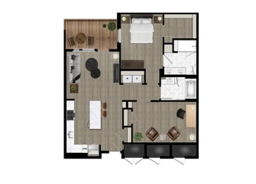 1 bed, 1 bath, 1,054 sqft, $2,516