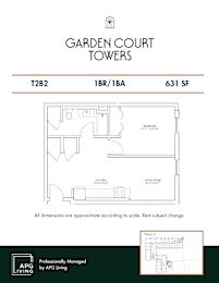 1 bed, 1 bath, 631 sqft, $1,970