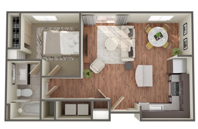 1 bed, 1 bath, 648 sqft, $1,400