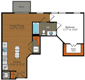 1 bed, 1 bath, 712 sqft, $2,190