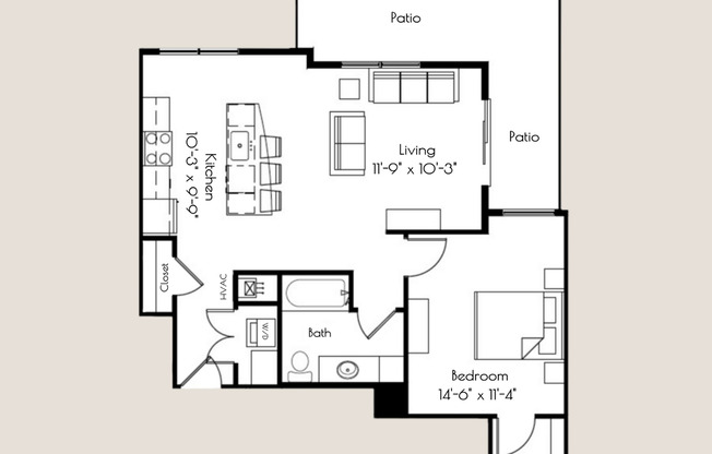 1 bed, 1 bath, 782 sqft, $1,725, Unit 8310 Globe Drive - 526