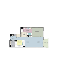1 bed, 1 bath, 1,011 sqft, $3,742