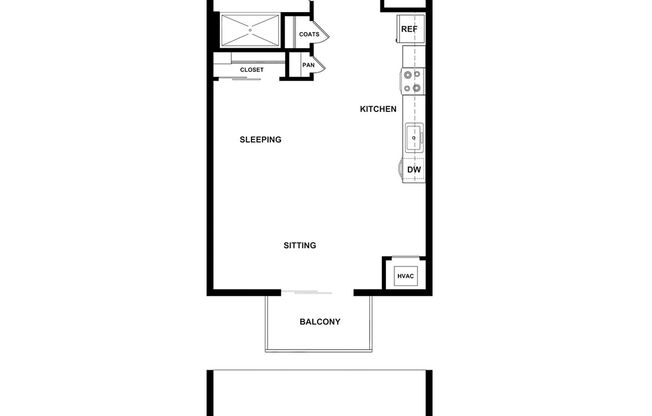 Studio, 1 bath, 552 sqft, $2,135, Unit C-564