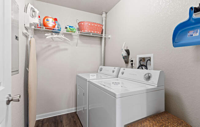 our apartments have a laundry room with a washer and dryer