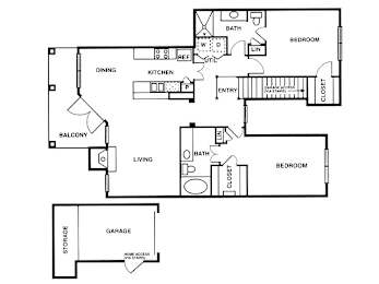 2 beds, 2 baths, 1,201 sqft, $2,025