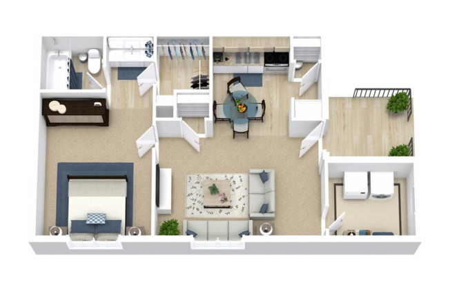 1 bed, 1 bath, 590 sqft, $950, Unit G-0705