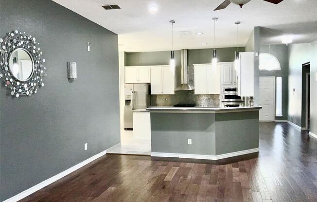 Beautiful 4 bedroom home ready for new tenants. Great for entertaining with a party pool and a cover patio.