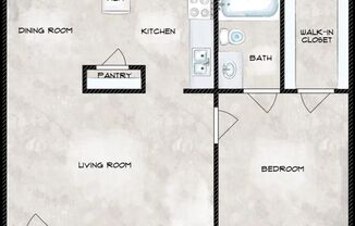 1 bed, 1 bath, 620 sqft, $1,375, Unit 3230 H