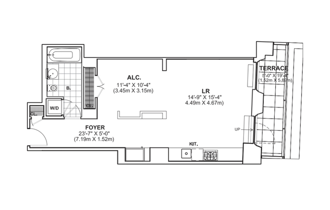 Studio, 1 bath, 689 sqft, $4,200, Unit 2428