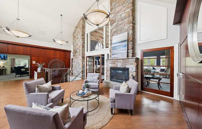 Photo of fireplace lounge