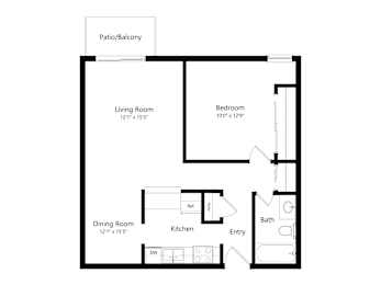 1 bed, 1 bath, 725 sqft, $2,400