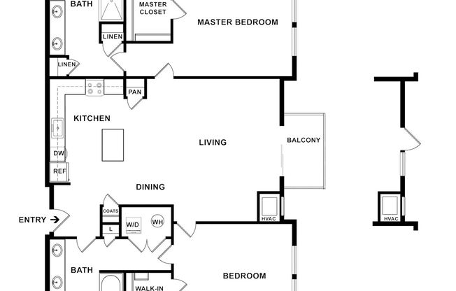 2 beds, 2 baths, 1,230 sqft, $3,565, Unit C-562