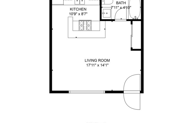 Studio, 1 bath, 335 sqft, $1,525, Unit A2