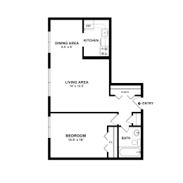 1 bed, 1 bath, 765 sqft, $1,520