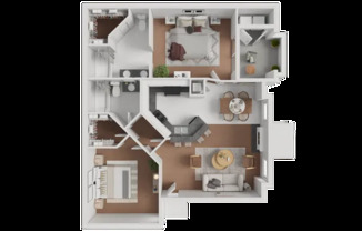 2 beds, 2 baths, 973 sqft, $1,519