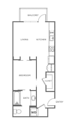 1 bed, 1 bath, 726 sqft, $2,626