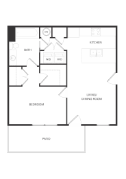 1 bed, 1 bath, 696 sqft, $1,202