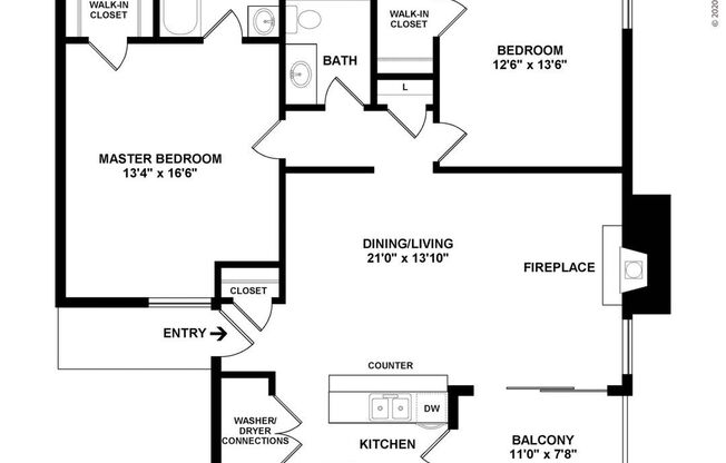 2 beds, 2 baths, 1,048 sqft, $1,794