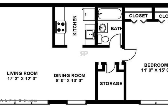 1 bed, 1 bath, 660 sqft, $1,543