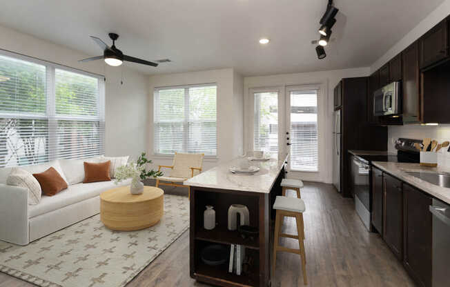 Living Room with Hard Surface Flooring