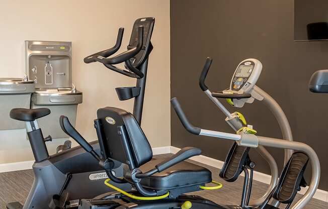 a workout room with exercise equipment at the inn at the crossroads