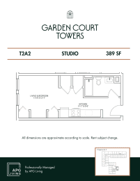 Studio, 1 bath, 389 sqft, $1,440